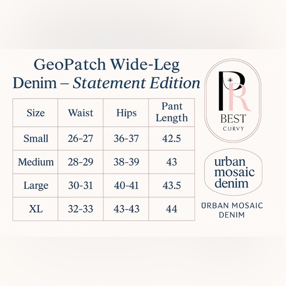 Diamond Patchwork Jesns Wide-Leg Denim – Statement Edition - Picture 14 of 14